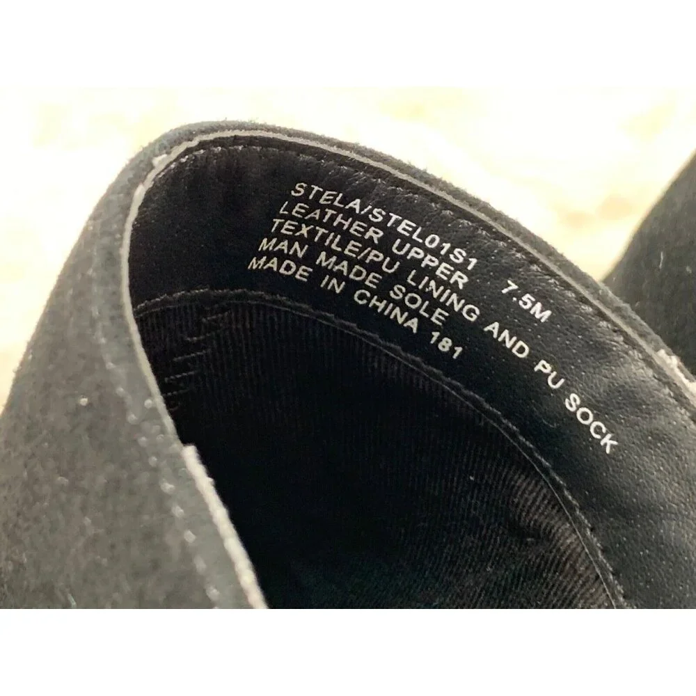 Steve Madden Womens Stela Leather Closed Toe Wedge Pumps Black Suede Size 7.5 - Picture 2 of 10